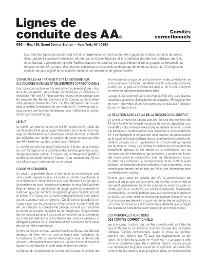 Comités correctionnels